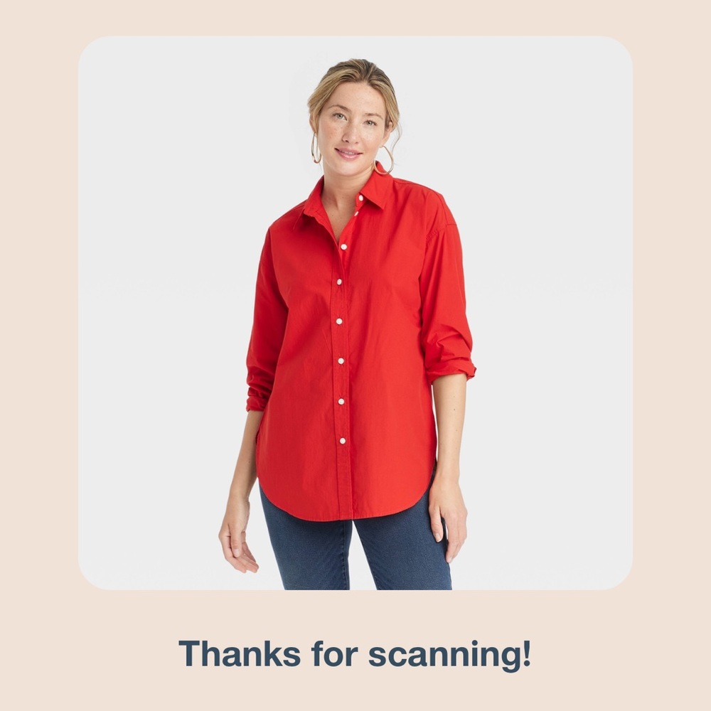 Vibrant Red Long Sleeve Shirt